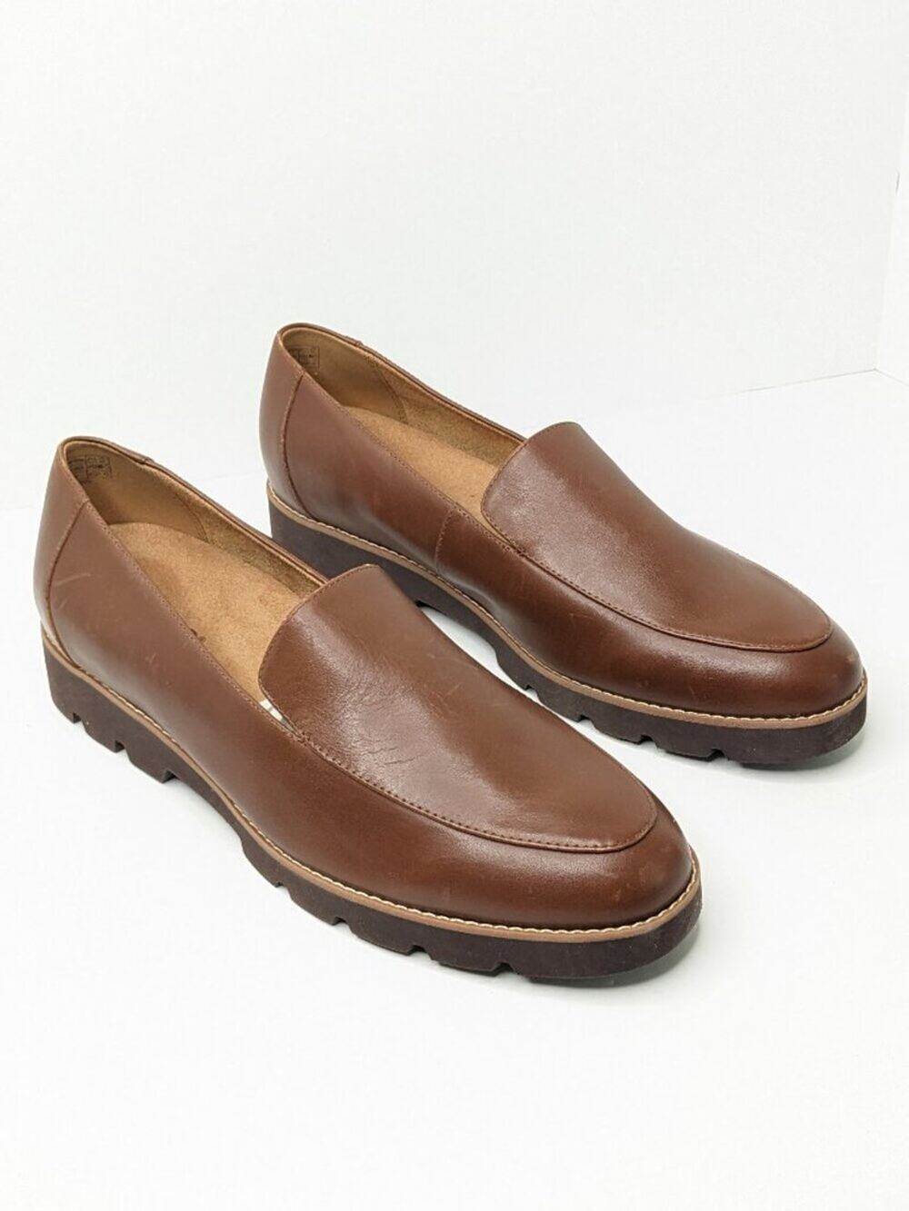 Vionic Kensley Slip-On Loafers Brown Leather Women's 12